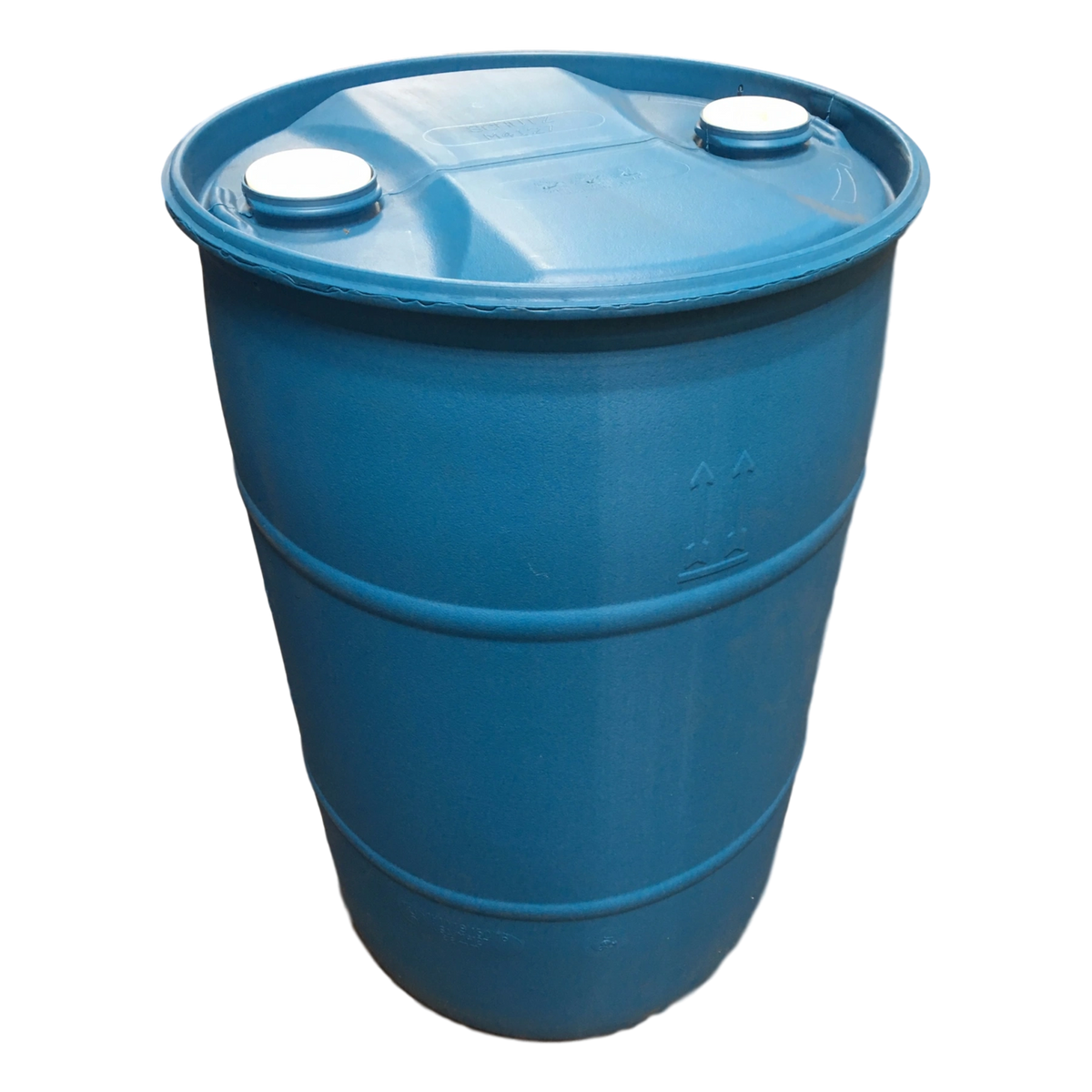 55 Gallon Plastic Barrel Tight Lid Blue Used Previous Food Grade